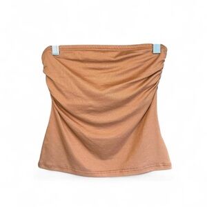 Tan Strapless Tube Top